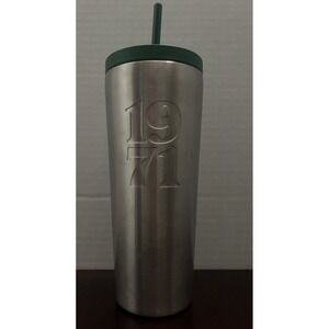 NWT Starbucks 1971 Heritage Stainless Steel Green And Silver Tumbler